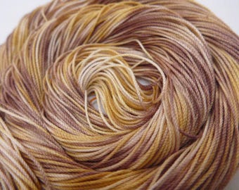Thread "Sandstone" AlenAleaDesign ,earthy golden ecru, variegated, tatting embroidery thread, crochet,bobbin lace, cotton cordonnet DMC