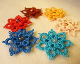 Solid Color Cotton Yarn Thread Tatting lace Size 20, hand dyed tatting, crochet, sashiko, craft thread AlenAleaDesign, hand dyed