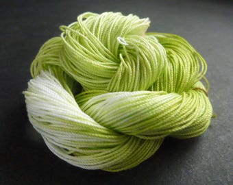 Color 'Reflection' Green Tatting thread, Hand dyed DMC cordonnet, Sizes from 10 to 80, cotton yarn, crochet, embroidery, lace, craft thread