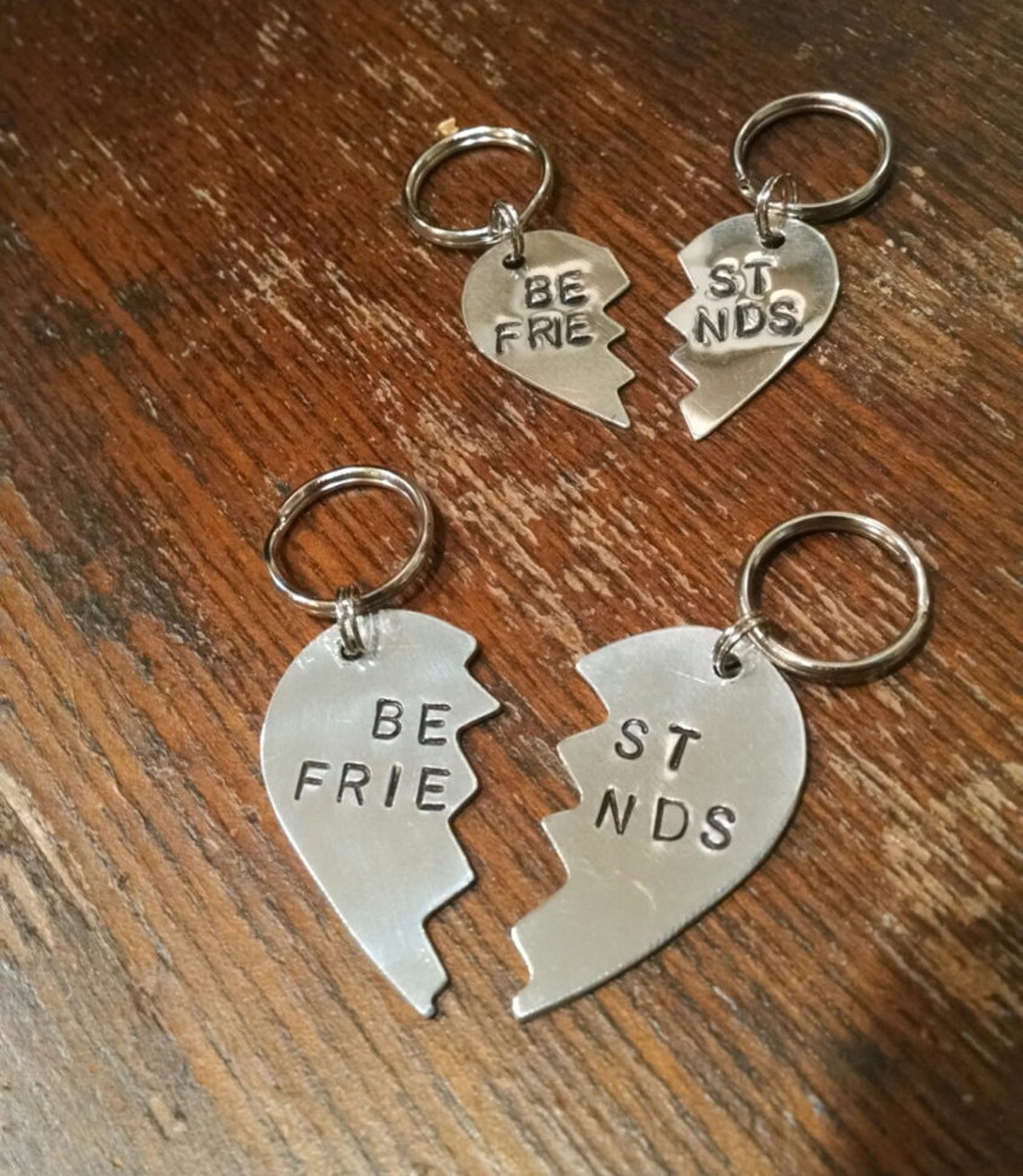 Best Friends Dog Tag Set ORIGINAL hand-stamped Large BFF | Etsy