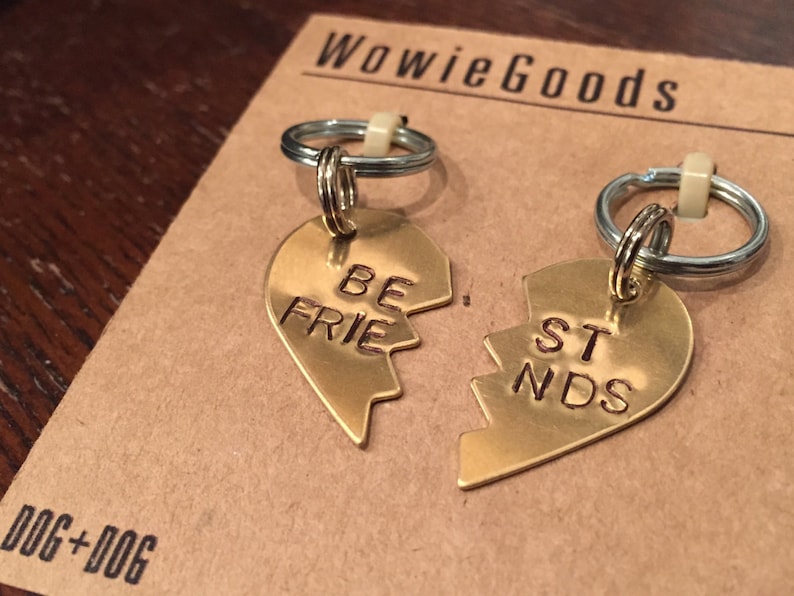 Best Friends Pet Tag Set ORIGINAL handstamped BFF dog Etsy