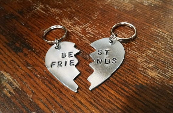 Best Friends LARGE Dog Tag Set ORIGINAL Hand stamped BFF Dog Tags Keychains My Dogs Are Best Friends Gift for Dogs Dog Mom Etsy