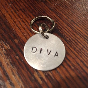 Diva Dog Tag – Hand-Stamped Aluminum Pet ID Tag
