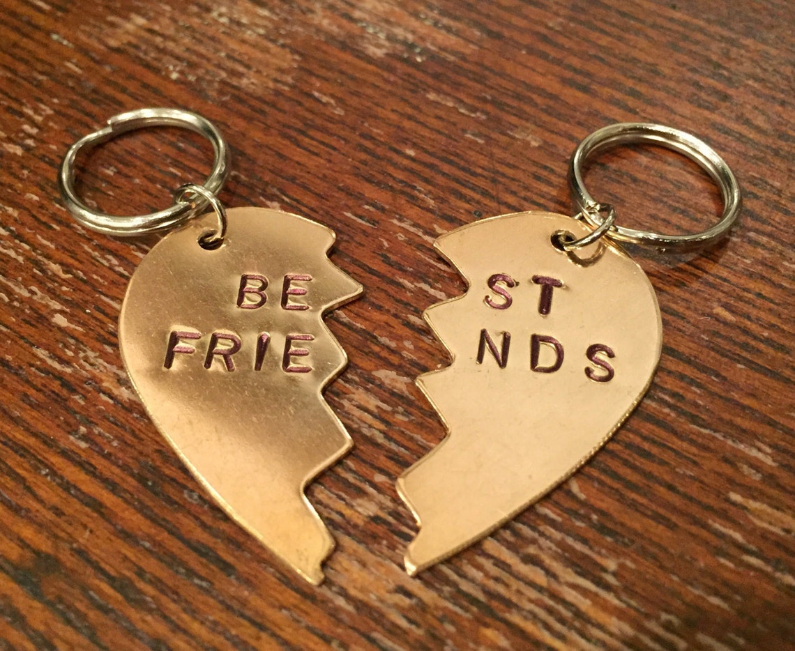 Best Friends Dog Tag Set ORIGINAL hand-stamped Large BFF | Etsy