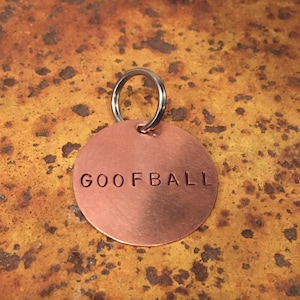 Goofball Hand-Stamped Pet Tag – Custom Dog or Cat ID