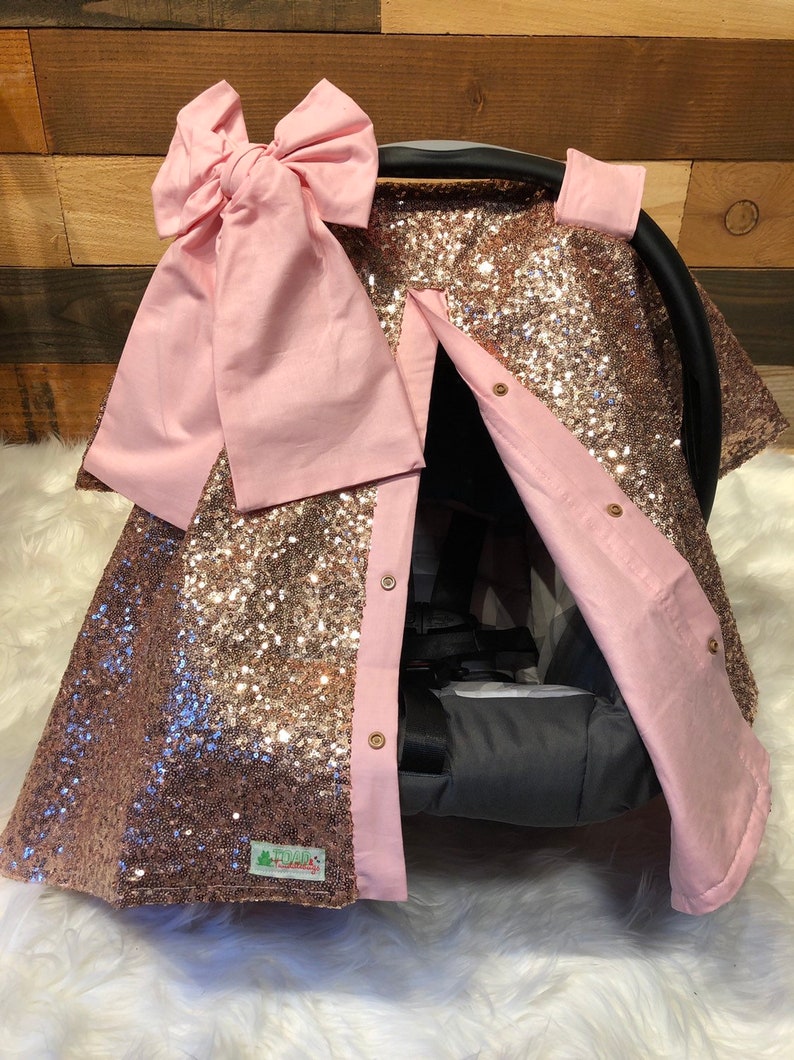Sequin Car Seat Canopy Cover
