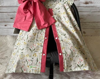 Floral baby cover/car seat canopy/car seat cover