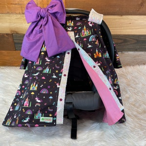 Unicorn car seat canopy/unicorn baby cover/baby car seat canopy/baby car seat cover