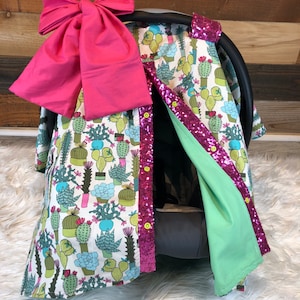 Cactus car seat canopy
