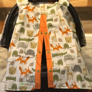 Baby car seat cover-baby car seat canopy/Woodland theme car seat cover/car seat canopy