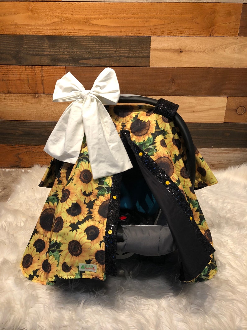 Baby Car Seat Cover Girl Car Seat Canopy/sunflower Car Seat Etsy