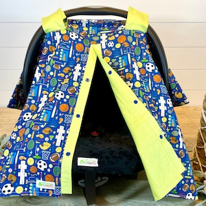Sports baby cover/football baby cover/soccer baby cover/basketball baby cover/car seat canopy
