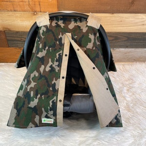 Baby car seat cover/baby car seat canopy/camo car seat canopy/camo car seat cover/camo