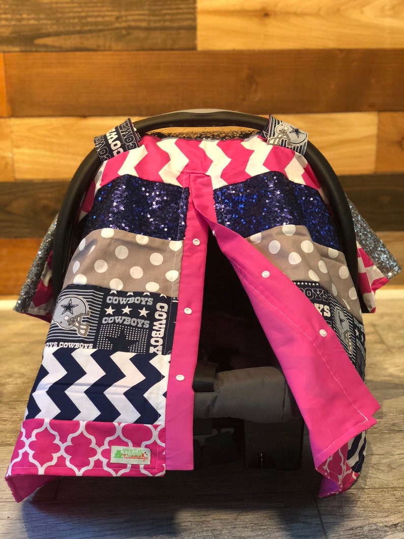 Dallas Cowboys Girl Car Seat Canopy Cover Image 0