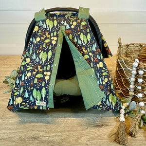 Baby carseat cover-Boy car seat canopy/car seat cover/Woodland/camping car seat canopy/car seat cover