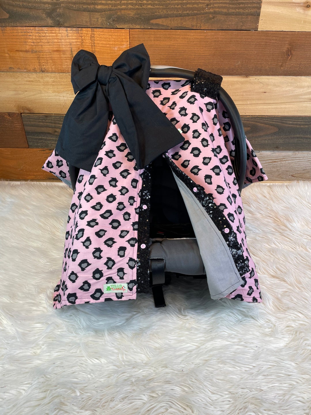 Pink Cheetah Pet Car Seat Cover