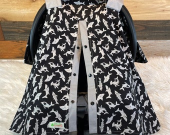 Shark carseat canopy/car seat cover/baby car seat canopy/baby car seat cover