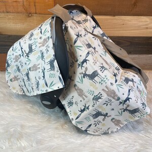 Woodland animal baby cover/seat cover/carseat canopy