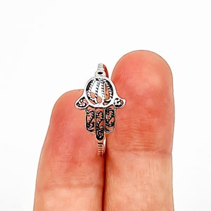 Filigree Hamsa Ring, 925 Sterling Silver Hamsa Ring, Hamsa Jewelry,  Women Gift Jewelry, Gift for Her