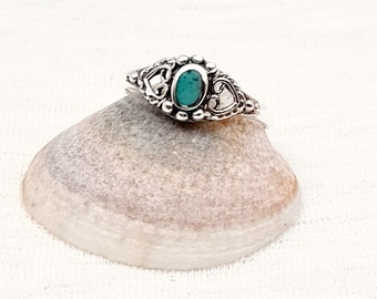 Silver Ring, Green Eilat Stone Ring, Eilat Stone Jewelry, Women Gift Jewelry, Gift for Her