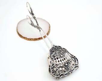 ヴィンテージ イングリッシュ シルバー トング メタルサービングセット