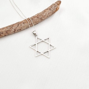 Star of David Necklace, 925 Sterling Silver David Star Pendant, Magen David Pendant, Judaica Jewish Jewelry