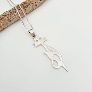 925 Sterling Silver Cat Necklace Pendant, Cat Charm, Cat Jewelry, Kitten Pendant Necklace