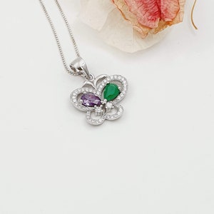 925 Sterling Silver Butterfly Pendant Necklace, Butterfly Jewelry Gift