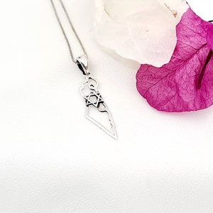 Collier carte d'Israël avec pendentif en argent sterling 925, Terre sainte, cadeau de bijoux juifs, pendentif de pays
