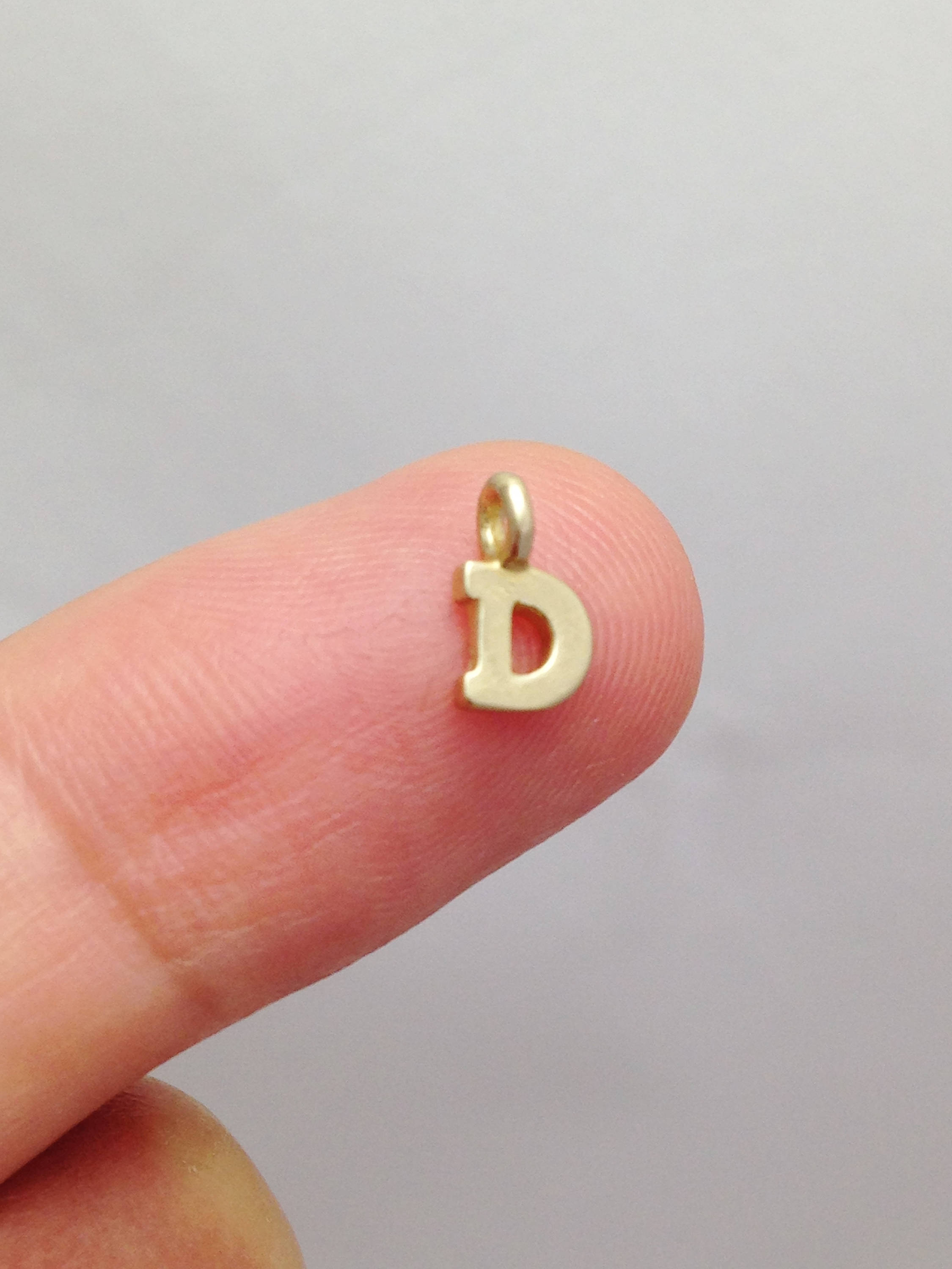 Initial Letter Charm Add on, Silver Gold Initial Charm, Gold Letter Charm, Jewelry Making Initial Charm, Bronze Gold Plated Inital Charm