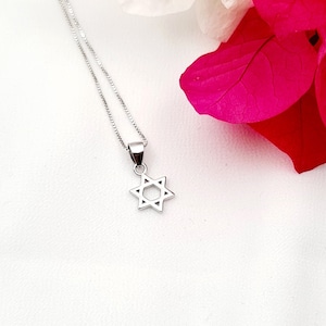 Star of David Pendant Necklace, 925 Sterling Silver Magen David Pendant, Judaica Jewish Jewelry