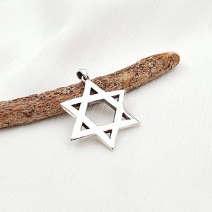 Sterling Silver Star of David Pendant: Magen David Necklace