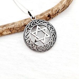 David Star Necklace 925 Sterling Silver, Star of David Pendant, Magen David Pendant, Judaica Jewish Jewelry