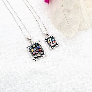 12 Stämme Israels Halskette, Priestliger Brustpanzer Anhänger 925 Sterling Silber, Silber Hoshen Anhänger, Jüdischer Schmuck, Jejuda