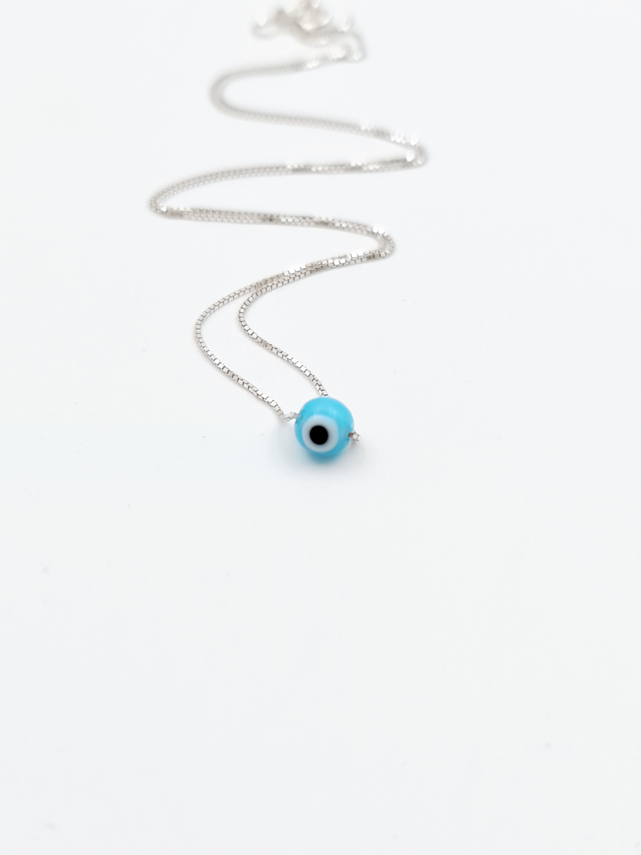 Evil Eye Necklace Gold Plated Evil Eye Necklace Sterling Etsy