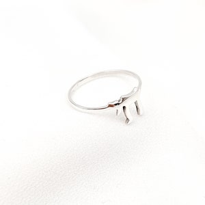 May include: A silver ring with a Hebrew letter design.