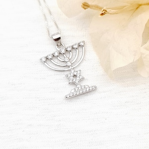Messianic Necklace, Messianic Jerusalem Seal Pendant 925 Sterling Silver, David Star Menorah Fish Pendant, Jewish Christian Jewelry Gift