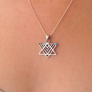 Star Of David Pendant Necklace, 925 Sterling Silver Magen David Pendant, Judaica Jewish Jewelry, Bat Mitzvah Gift