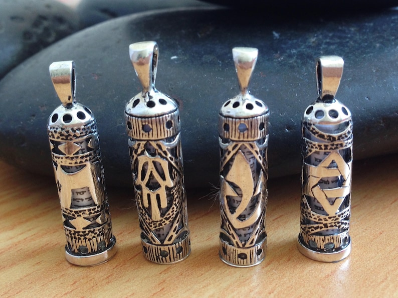 Mezuzah Necklace With Scroll Mezuzah Case Pendant Sterling - Etsy