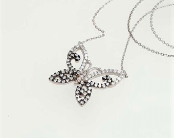 925 Sterling Silver & Rose Gold Plated Butterfly, Butterfly Jewelry