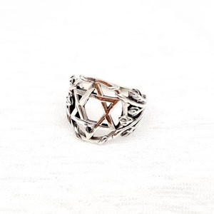 Star of David Ring, 925 Sterling Silver Men Ring, Jewish Jewelry