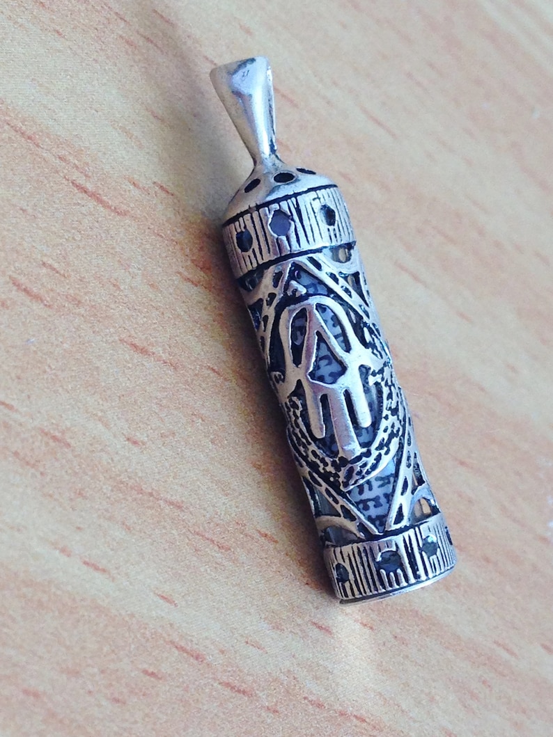 Mezuzah Necklace With Scroll Mezuzah Case Pendant Sterling - Etsy