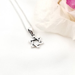Star of David Pendant Necklace, 925 Sterling Silver Magen David Pendant, Judaica Jewish Jewelry