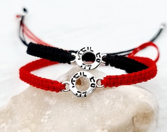 This Too Shall Pass Bracelet, Gam Zeh Ya'avor Macrame Adjustable Bracelet, Hebrew Jewelry