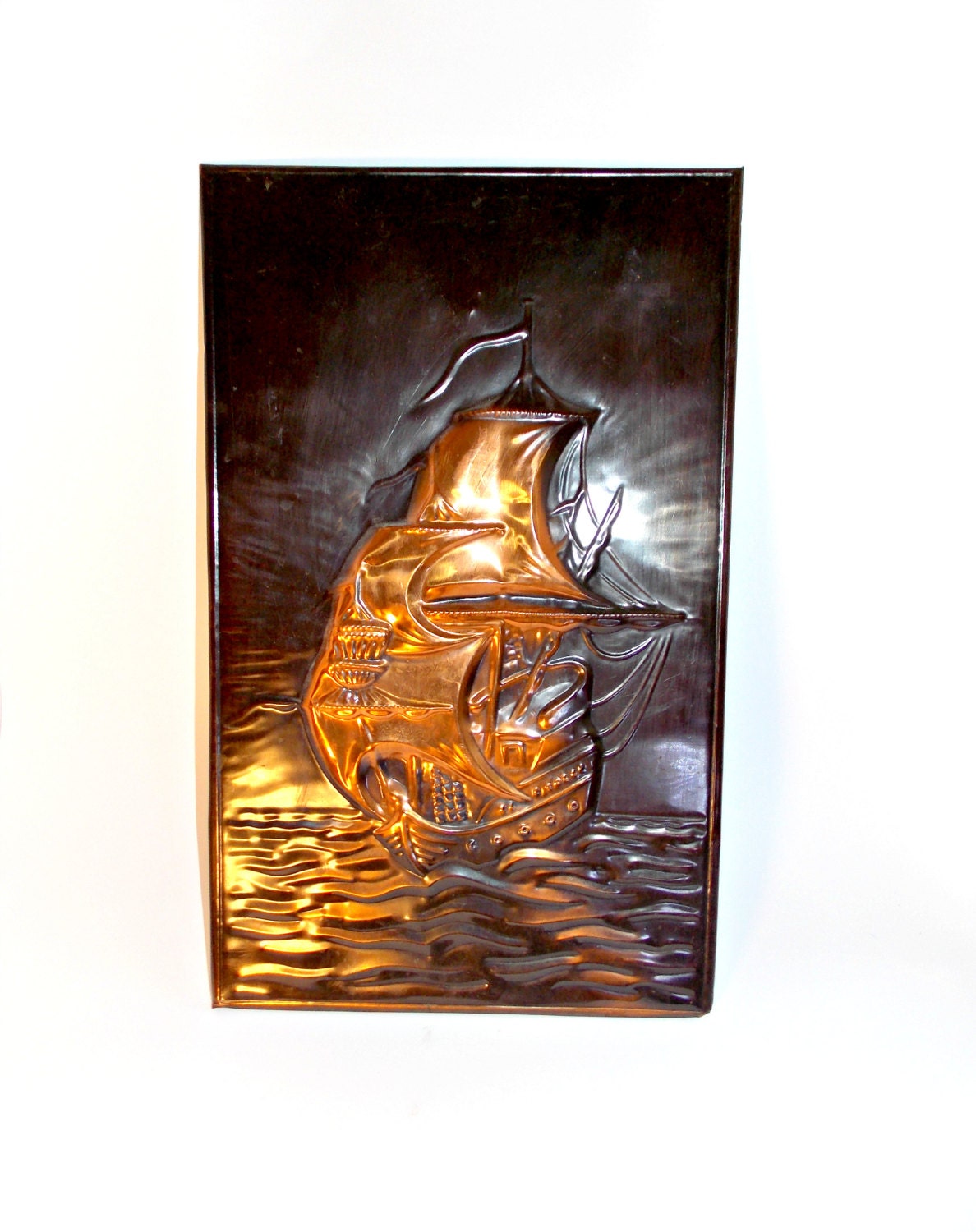 Vintage Copper Wall Decor Copper Picture Handmade Copper Etsy