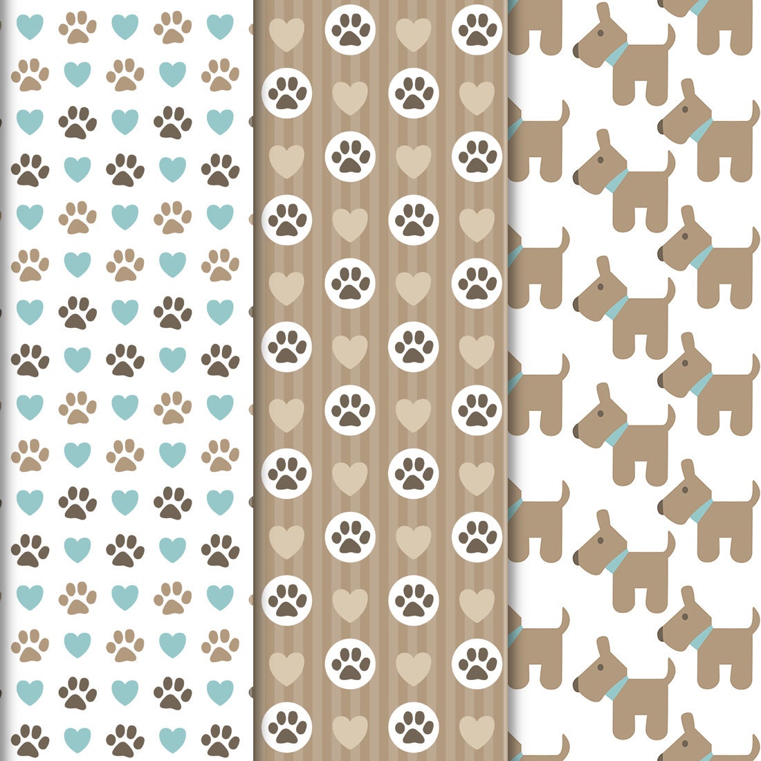 Dog digital paper digital dog files digital seamless dog Etsy