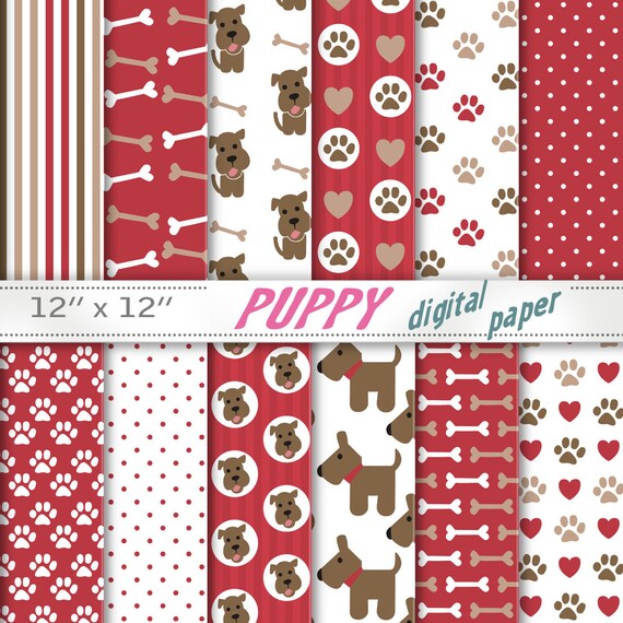 Dog Papers Digital Texture Dog Digital Download Patterns Dog | Etsy
