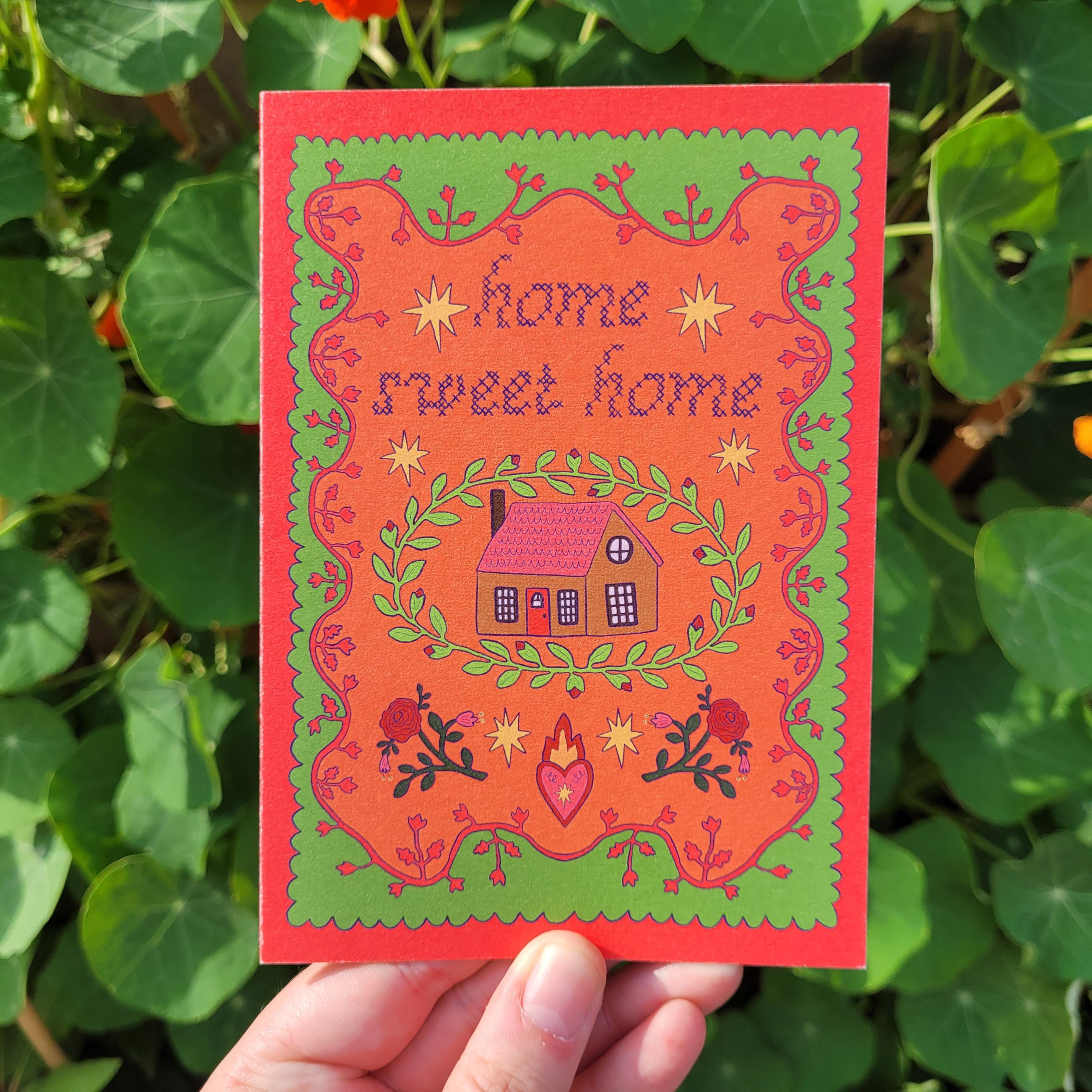 Greetings Card - Home sweet home - Moving House / New Home / Thank you / Friend / Family / Partner