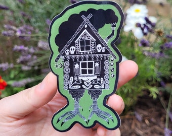 Baba Yaga House Chicken Legs Fairytale Vinyl Sticker