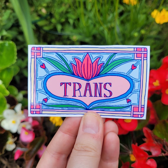 SALE! Trans Transgender Stainglass Vinyl Sticker Sexuality